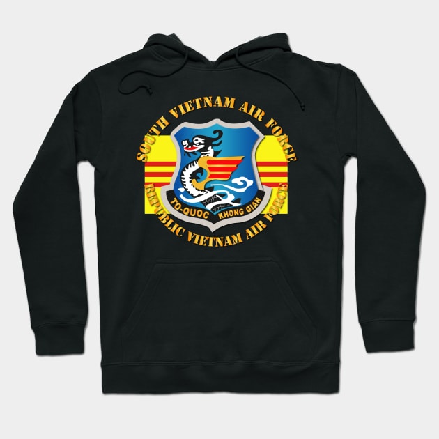 South Vietnam Air Force w Flag Txt Hoodie by twix123844